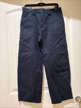 Women's Navy Cropped Utility Pants